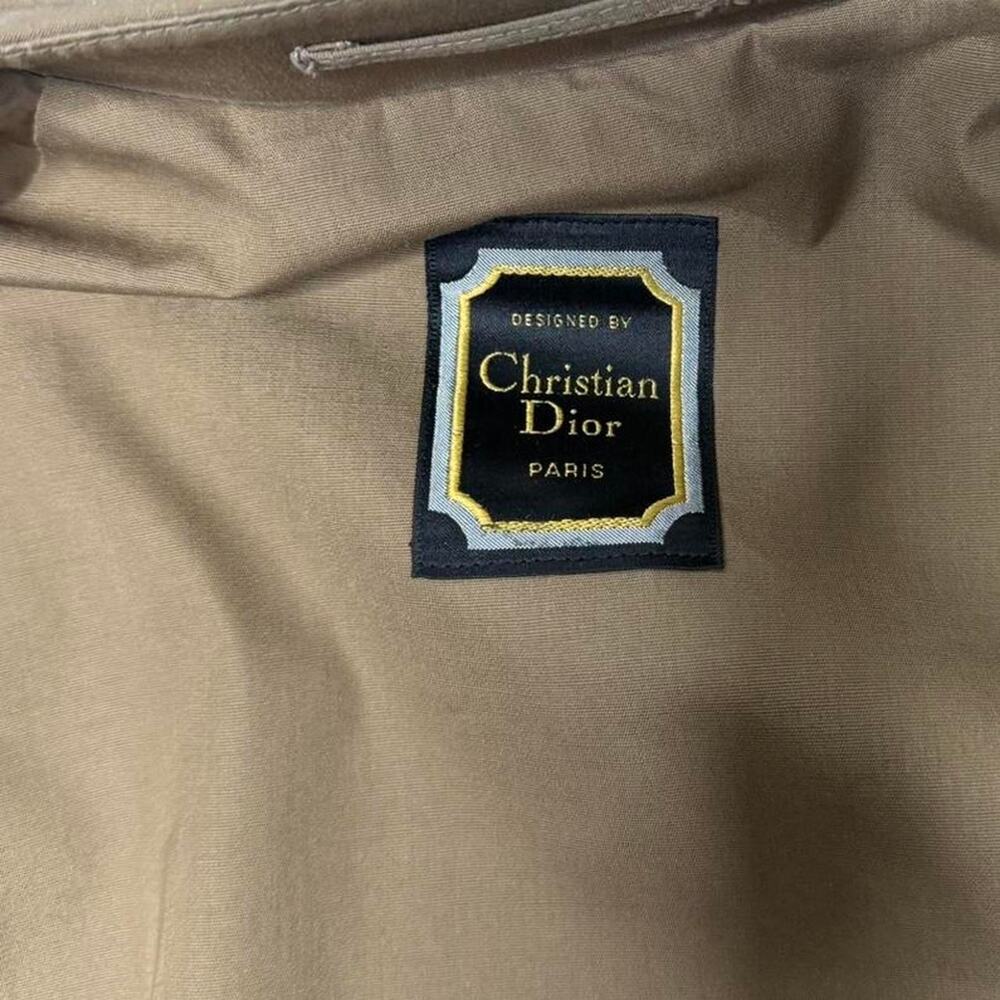 Gleneagles Designed By Christian Dior Tan Belted Trench Coat Rain Size 42R - Picture 5 of 8